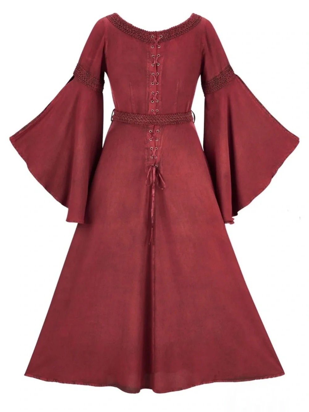 Holy Clothing Renaissance Fair Dress XL/1X (14-16) Burgundy NWT - Picture 2 of 9